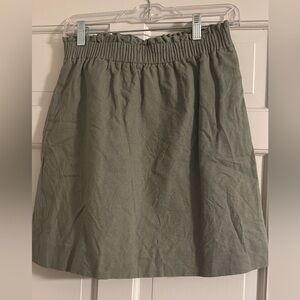 J. Crew Olive A-Line Skirt